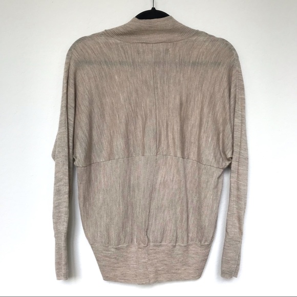 All Saints Tan Brown Jumper Sweater Wool V-Neck US 8 - Picture 2 of 9